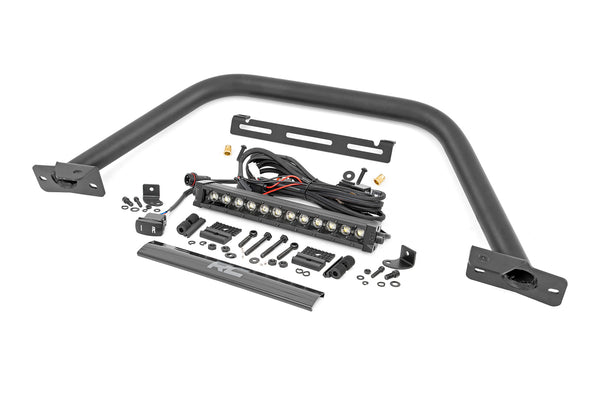 Rough Country - Safari Bar - 12 In. LED Light Bar - Black - DRL - Single Row - OE Modular Steel - Ford Bronco (21-25)
