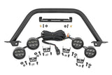 Rough Country - Safari Bar - 3.5 In. Round LED (Quad) - Black - Amber DRL - OE Modular Steel - Ford Bronco (21-25)