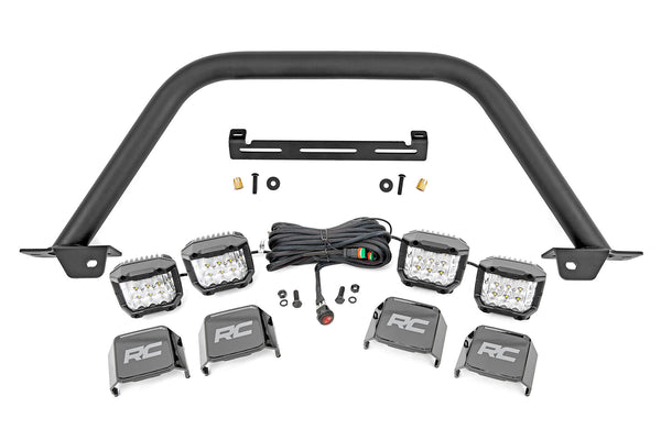 Rough Country - Safari Bar - 3 In. OSRAM (Quad) - Wide - OE Modular Steel - Ford Bronco (21-25)
