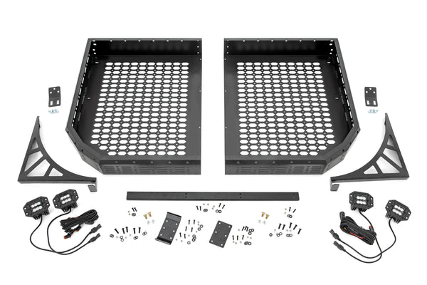 Rough Country - Cargo Rack - Dual 2 In. Black LED Pairs - Flush Mount - CFMOTO UFORCE 1000