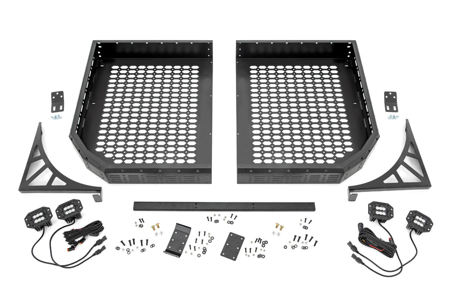 Rough Country - Cargo Rack - Dual 2 In. Black LED Pairs - Flush Mount - CFMOTO UFORCE 1000