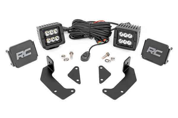 Rough Country - LED Light Kit - Cage Mount - 2 In. Black Pair - CFMOTO UFORCE 1000