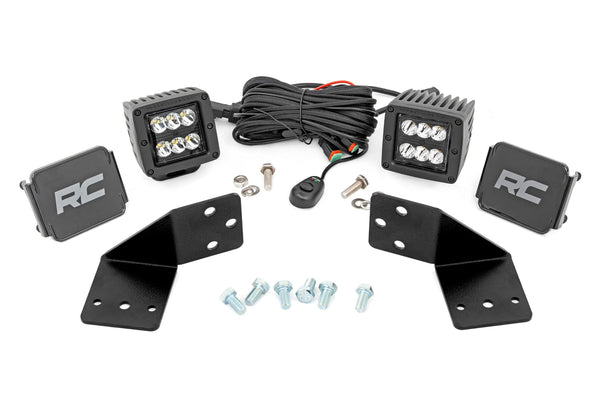 Rough Country - LED Light Kit - Rear Mount - 2 In. Black Pair - CFMOTO UFORCE 1000