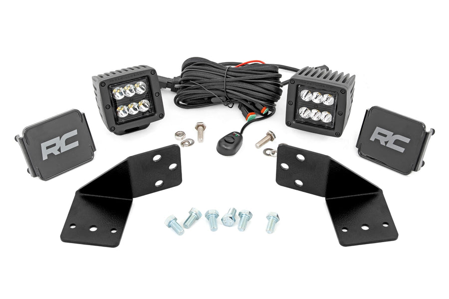 Rough Country - LED Light Kit - Rear Mount - 2 In. Black Pair - CFMOTO UFORCE 1000