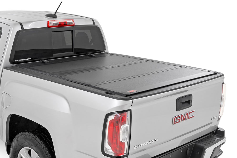 Rough Country - Hard Tri-Fold Flip Up Bed Cover - 5' Bed - Chevy/GMC Canyon/Colorado (15-25)