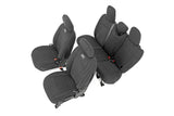 Rough Country - Seat Covers - Front And Rear W/ Armrest - Jeep Wrangler Unlimited 4WD (18-25)