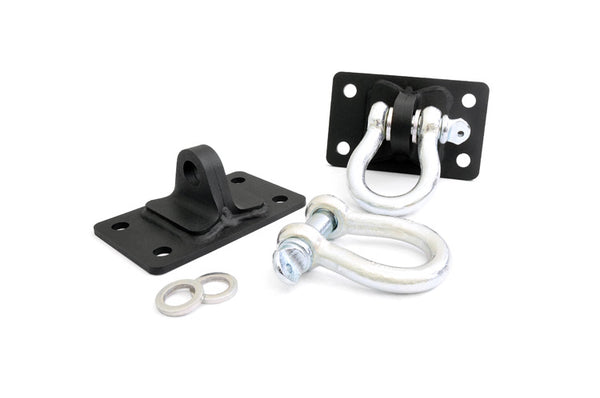 Rough Country - D Ring Shackles And Mounts - Stubby Winch Bumpers - Jeep Wrangler JK/Wrangler Unlimited (07-18)
