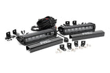 Rough Country - LED Light Kit - Grille Mount - 8 In. Black Pair - Ford F-250 Super Duty (17-19)