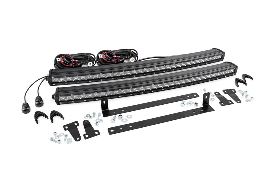 Rough Country - LED Light Kit - Grille Mount - Dual 30 In. Chrome Single Row - Ford F-150 (09-14)