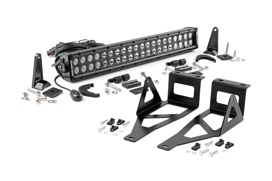 Rough Country - LED Light Kit - Bumper Mount - 20 In. Black Dual Row - Ford F-250/F-350 Super Duty (05-07)