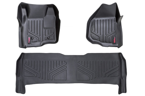 Rough Country - Floor Mats - FR & RR - Depressed Pedal - Ford F-250/F-350 Super Duty (11-16)