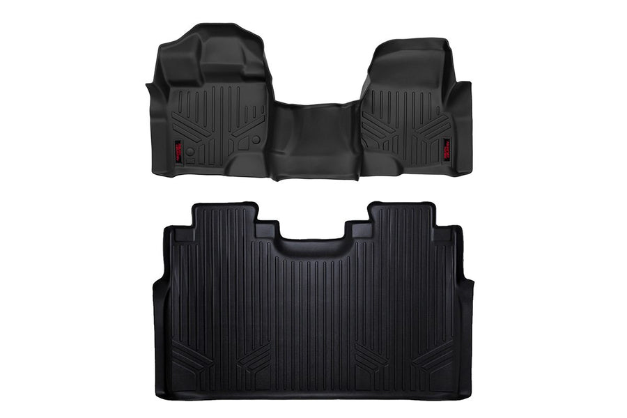 Rough Country - Floor Mats - FR & RR - Over Hump - Ford F-150 (15-25)/F-150 Lightning (22-25)/Raptor (17-25)