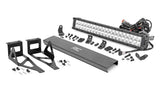 Rough Country - LED Light Kit - Bumper - 20 In. Chrome Dual Row - White DRL - Ford F-250/F-350 Super Duty (05-07)