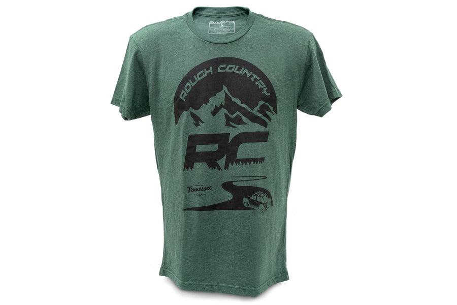 Rough Country - Rough Country T-Shirt - RC Mountains - Forest Green - MD