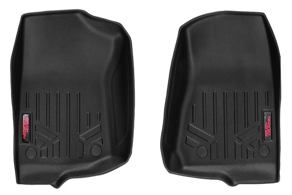 Rough Country - Floor Mats - FR - 2 Door - Jeep Gladiator JT (20-24)/Wrangler JL (18-24)/Wrangler Unlimited (18-24)