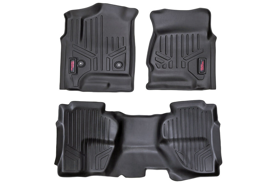 Rough Country - Floor Mats - FR & RR - Ext Cab - Chevy/GMC 1500/2500HD/3500HD 2WD/4WD