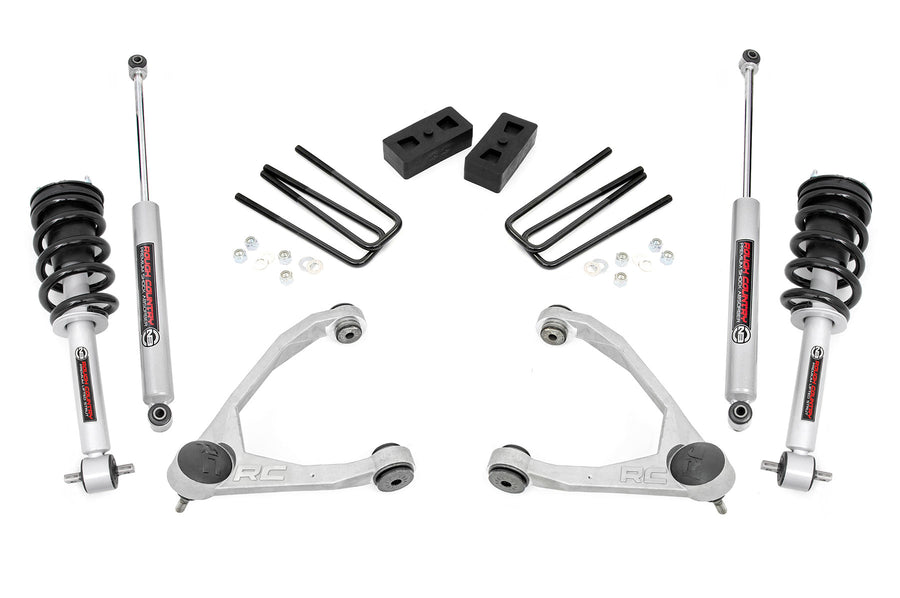 Rough Country - 3.5 Inch Lift Kit - Cast Steel - N3 Strut - Chevy/GMC 1500 (07-13)