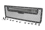 Rough Country - Mesh Grille - 30 In. Dual Row LED - Black - GMC Sierra 1500 2WD/4WD (2014-2015)
