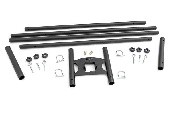 Rough Country - Flag Pole Holder - Dual - 2 Inch Hitch - W/ Flag Poles