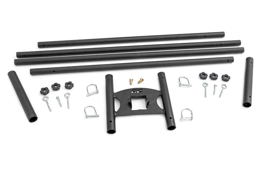 Rough Country - Flag Pole Holder - Dual - 2 Inch Hitch - W/ Flag Poles