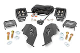 Rough Country - LED Light Kit - Cage Mount - 2 In. Black Pair - Amber DRL - Honda Talon 1000