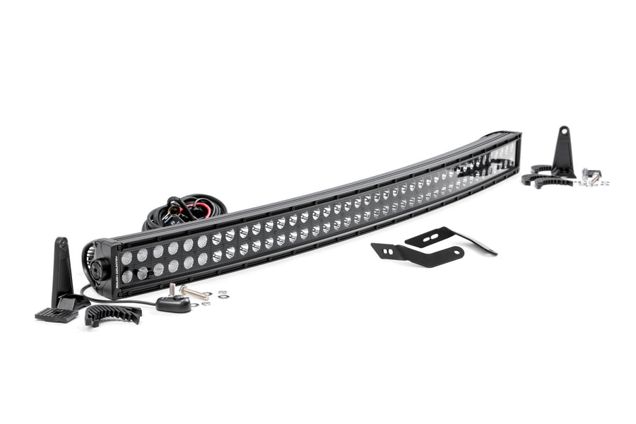 Rough Country - LED Light Kit - Front Mount - 40 In. Black Dual Row - Honda Talon 1000