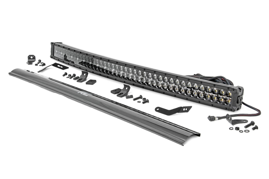 Rough Country - LED Light Kit - Front Mount - 40 In. Black Dual Row - White DRL - Honda Talon 1000