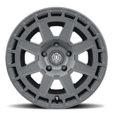 ICON ALLOYS COMPASS SAT BLK - 17 X 8.5 / 6X5.5 / 0MM / 4.75" BS