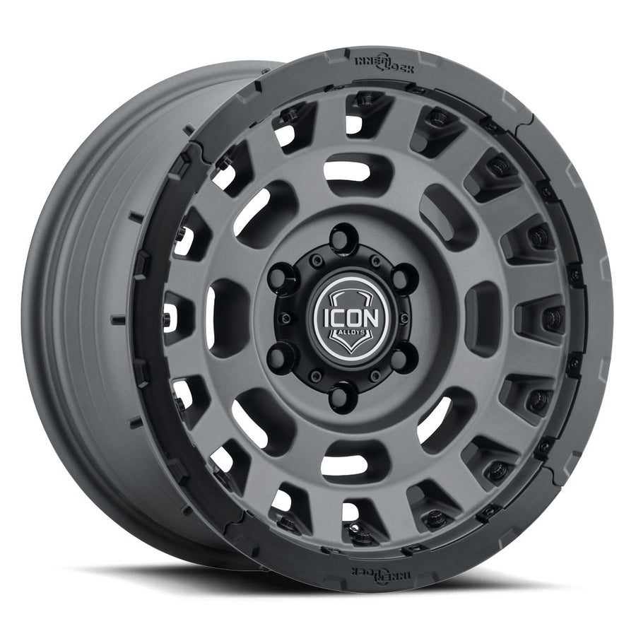ICON Alloys Hammer Pro Charcoal 17 X 8.5 / 6 X 135 6mm Offset 5" BS