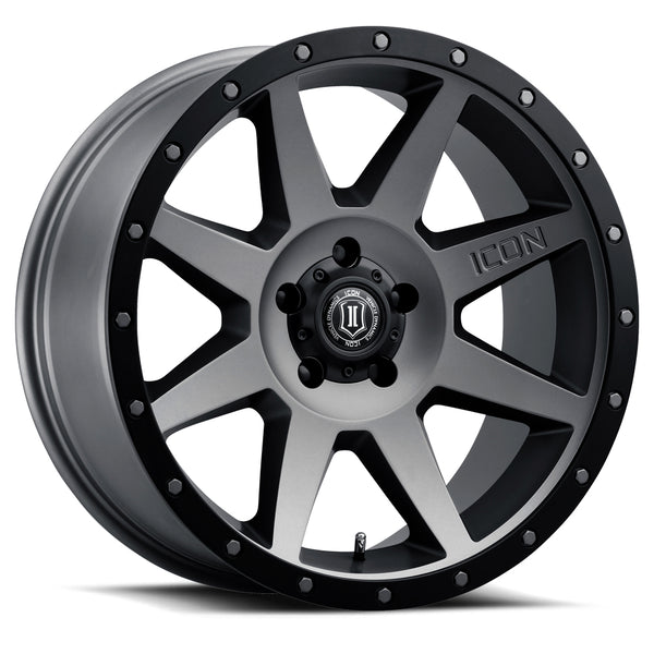 ICON Alloys Rebound Titanium 20 X 9 / 6 X 5.5 0mm Offset 5" BS