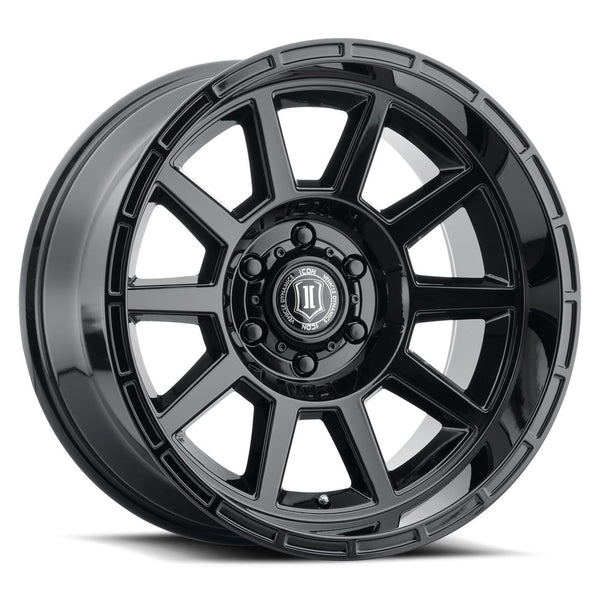 ICON Alloys Recoil Gloss Black 20 X 10 / 5 X 150 -24mm Offset 4.5" BS