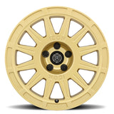 ICON ALLOYS RICOCHET GLS GOLD - 17 X 8 / 5 X 4.5 / 38 MM / 6" BS