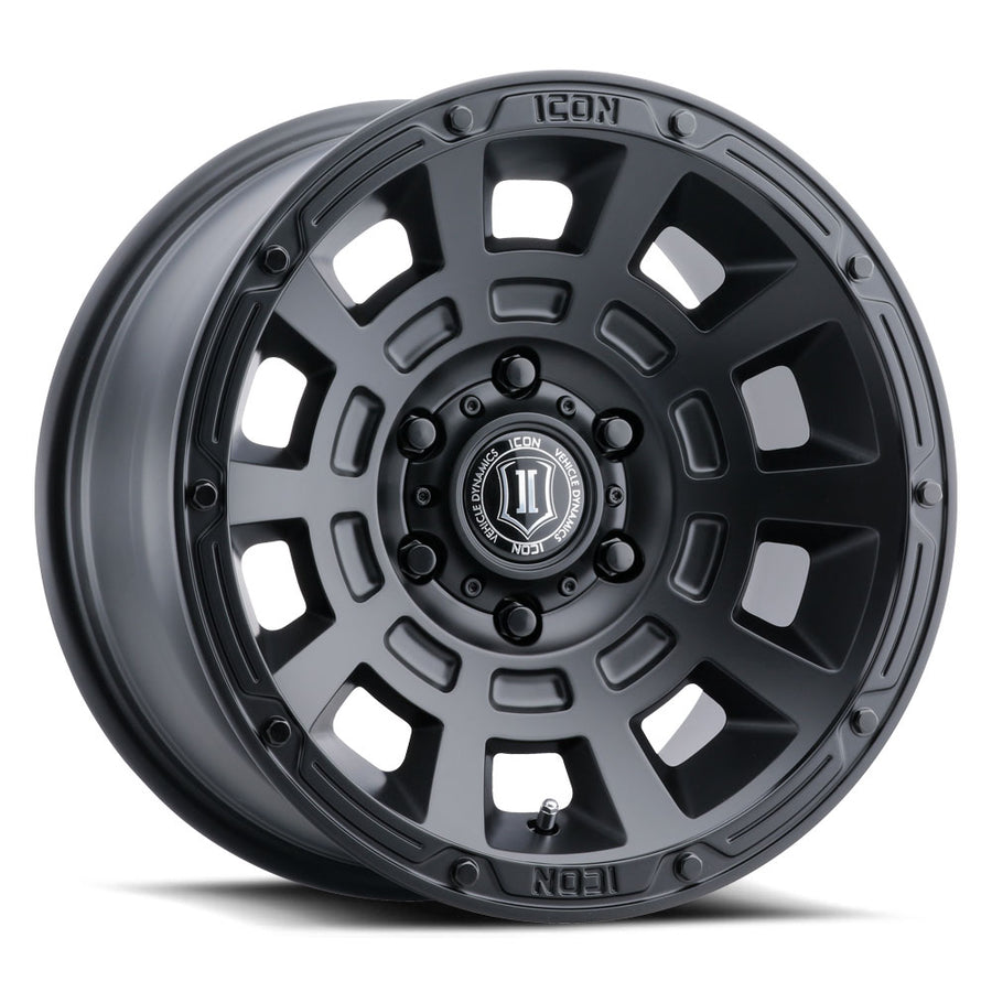ICON Alloys Thrust Satin Black 17 X 8.5 / 6 X 5.5 25mm Offset 5.75" BS