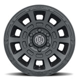 ICON Alloys Thrust Satin Black 17 X 8.5 / 6 X 5.5 25mm Offset 5.75" BS