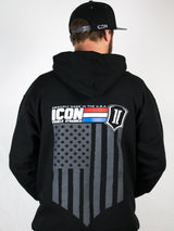 ICON GI HOODY BLACK - XXXLARGE