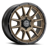 ICON Alloys Cajon Satin Bronze W/ Gloss Black Lip 20 X 9 / 6 X 5.5 16mm Offset 5.625" BS
