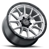 ICON Alloys Cajon Silver Machined W/ Gloss Black Lip 20 X 9 / 5 X 150 16mm Offset 5.625" BS