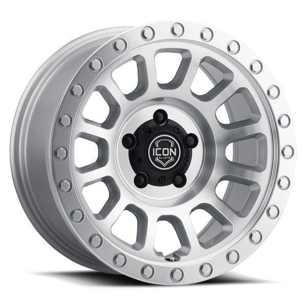 ICON Alloys Hulse Silver Machined 18 X 9 / 8 X 180 12mm Offset 5.5" BS