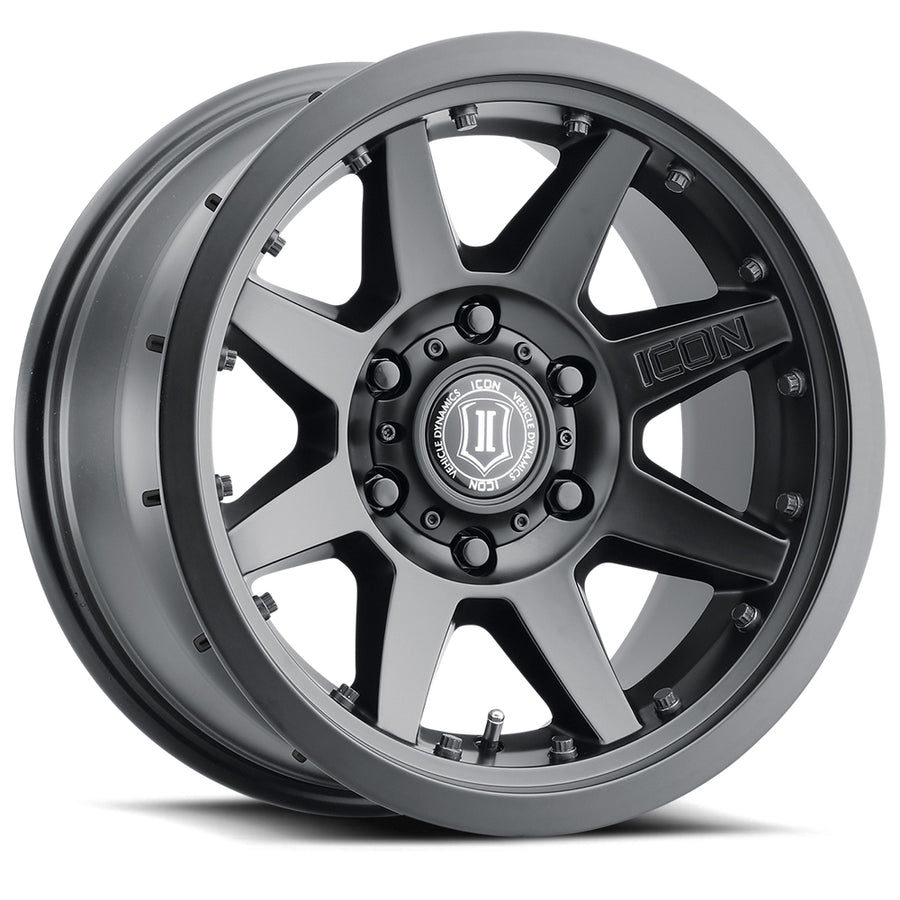 ICON Alloys Rebound Pro Satin Black 17 X 8.5 / 6 X 5.5 25mm Offset 5.75" BS