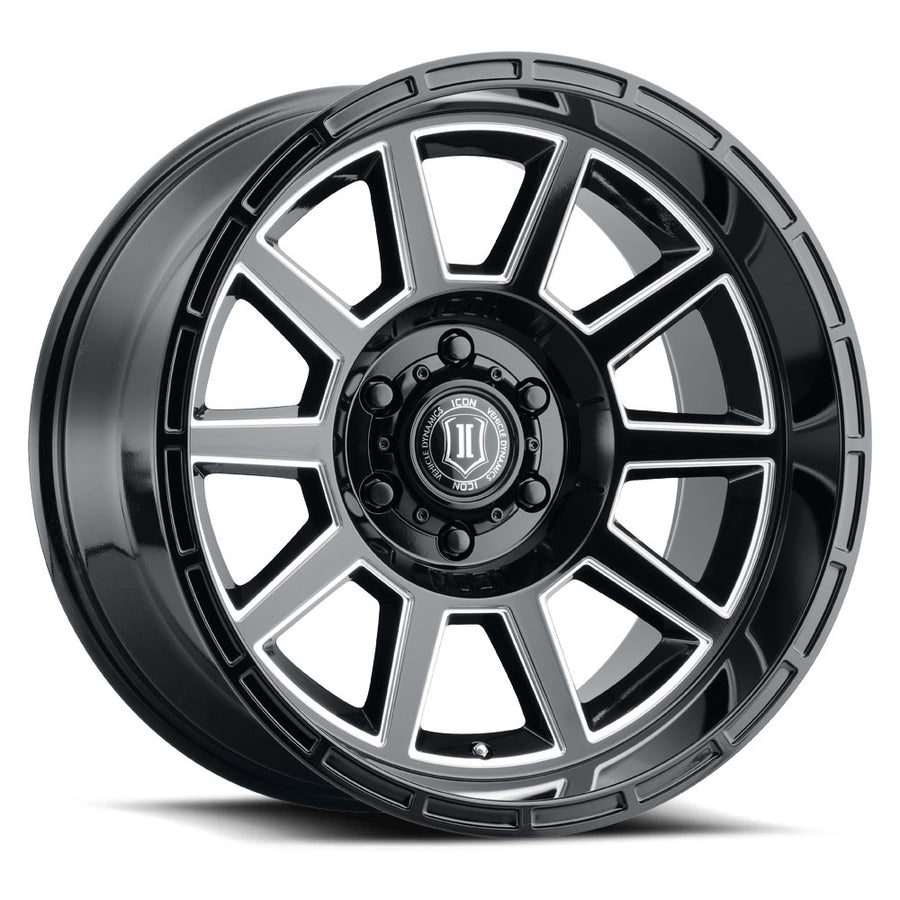 ICON Alloys Recoil Gloss Black W/Milled Windows 20 X 10 / 5 X 150 -24mm Offset 4.5" BS