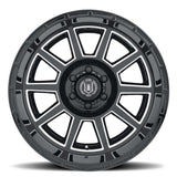 ICON Alloys Recoil Gloss Black W/Milled Windows 20 X 10 / 5 X 150 -24mm Offset 4.5" BS