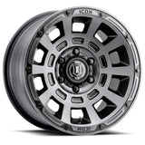 ICON Alloys Thrust Smoked Satin Black 17 X 8.5 / 6 X 5.5 25mm Offset 5.75" BS