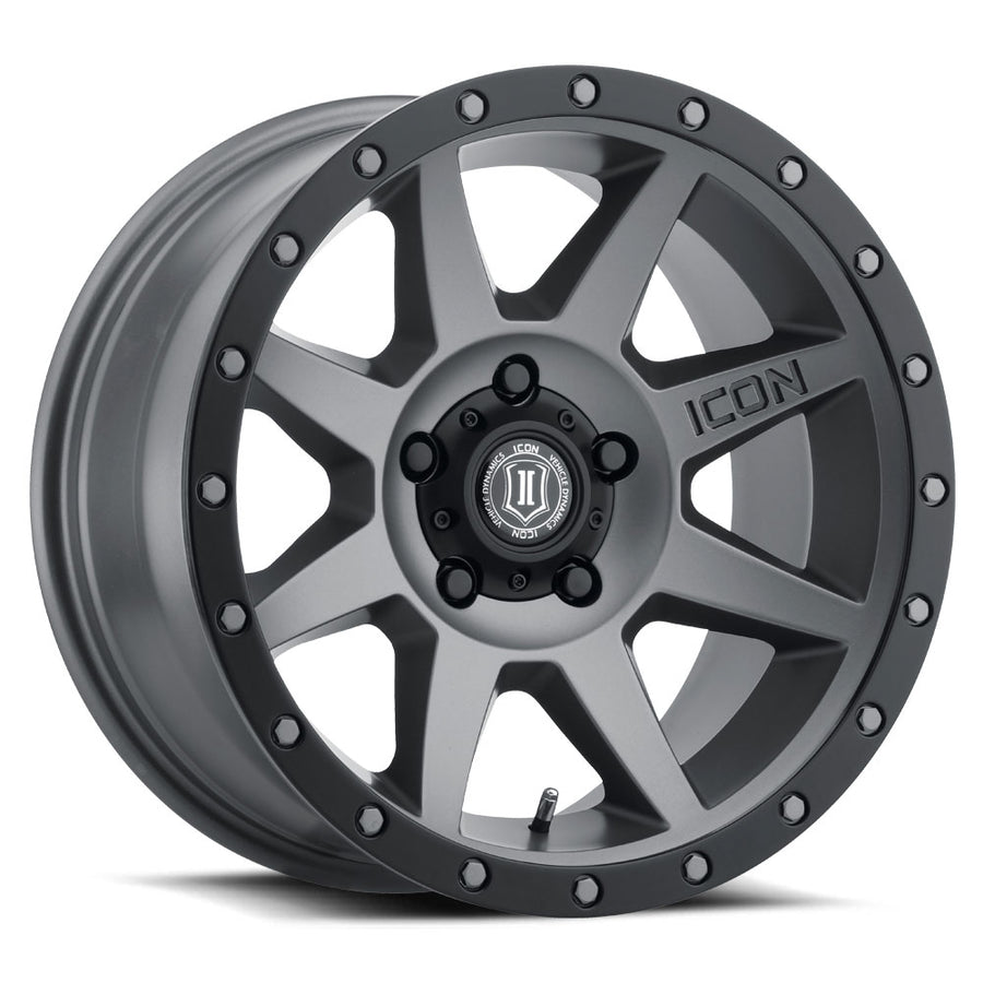 ICON ALLOYS REBOUND TITANTIUM - 17 X 8.5 / 5 X 5.5 / 0MM / 4.75" BS