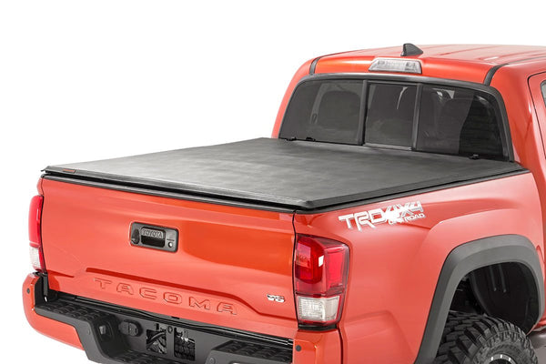Rough Country - Soft Tri-Fold Bed Cover - 5' Bed - Dbl Cab - Toyota Tacoma 2WD/4WD (16-25)