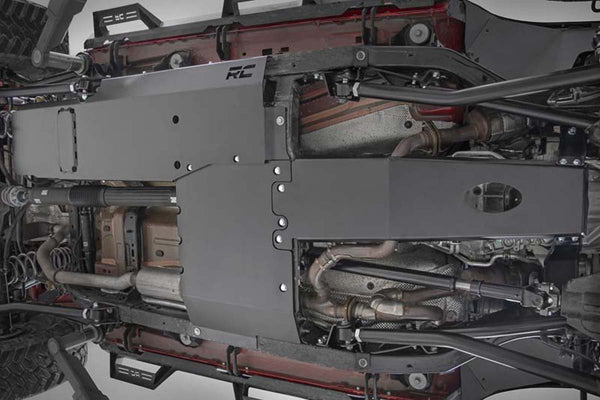 Rough Country - Skid Plate Combo - 3.6L - Engine - T-Case - Jeep Wrangler Unlimited (18-19)