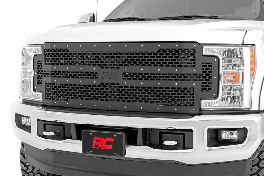 Rough Country - Mesh Grille - Ford F-250/F-350 Super Duty 2WD/4WD (2017-2019)