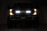 Rough Country - LED Light Kit - Grille Mount - 10 Inch Black - Slimline - Ford F-250 Super Duty (20-22)