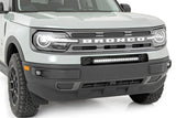 Rough Country - LED Light Kit - Bumper Mount - 20 In. Black Single Row - White DRL - Ford Bronco Sport (21-25)