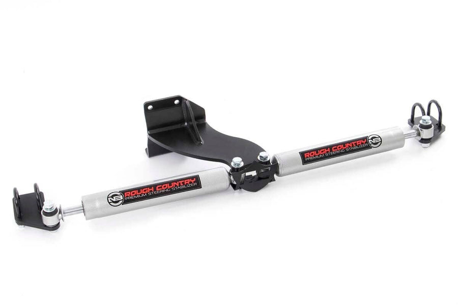 Rough Country - N3 Steering Stabilizer - Dual - 2.5-8 Inch Lift - Ram 2500 (14-25)/3500 (13-25)