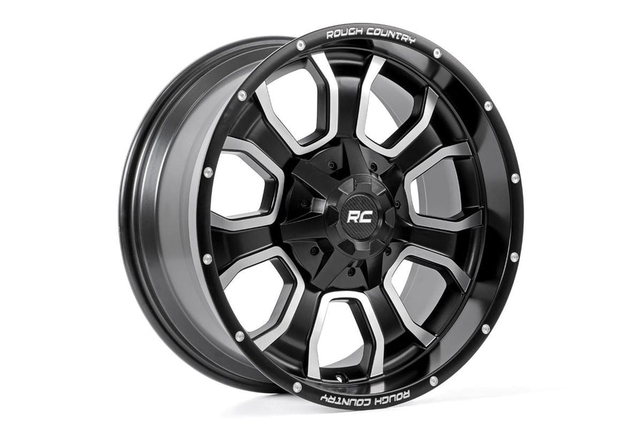 Rough Country - Rough Country 93 Series Wheel/One-Piece/Matte Black/20x10/8x6.5/-18mm
